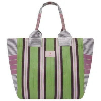 Gunes Swim Women's Green / Pink Olive Bloom Grand Bundle Tote In Green/pink