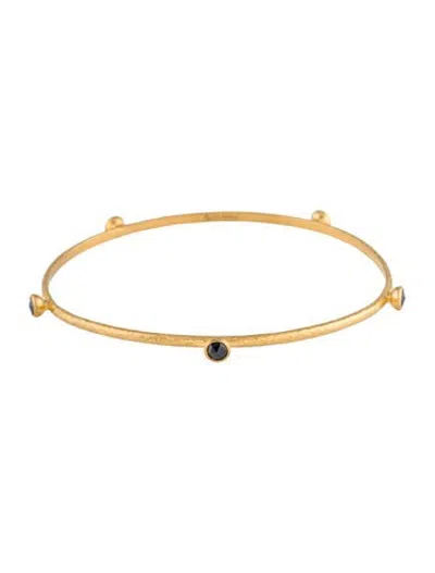 Pre-owned Gurhan 24k Diamond Skittles Bangle Bracelet, 8" In Multicolor