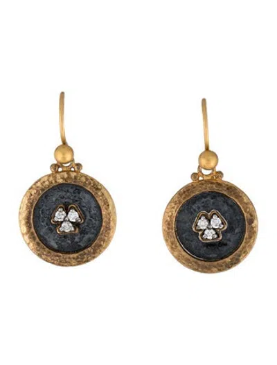 Pre-owned Gurhan Diamond Imperial Drop Earrings In Multicolor