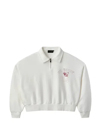 Gv Gallery Half-zip Sweatshirt In White