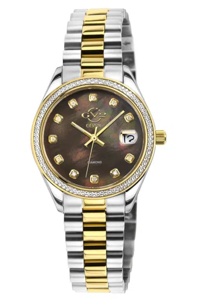Gv2 Turin Diamond Bracelet Watch, 32mm In Two Toned Ss Ipyg