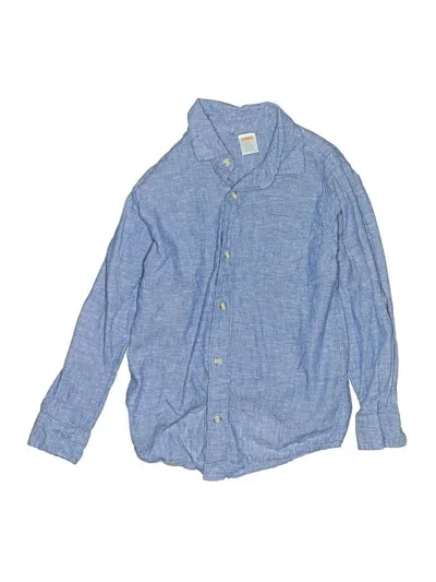 Pre-owned Gymboree Kids' Long Sleeve Button Down Shirt In Blue