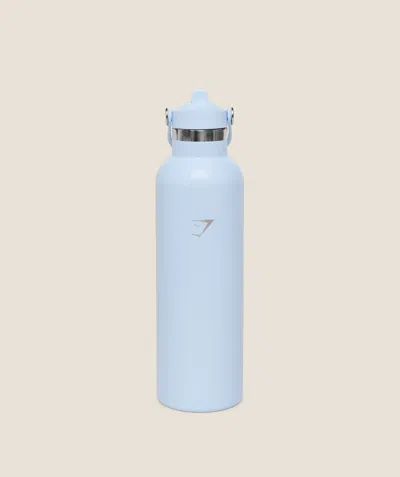 Gymshark 700ml Metal Insulated Straw Bottle In Blue