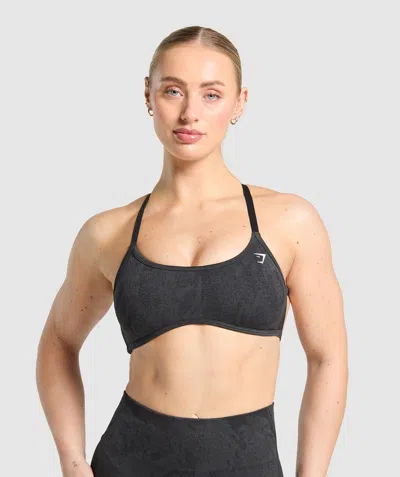 Gymshark Adapt Camo Cross Back Sports Bra In Black