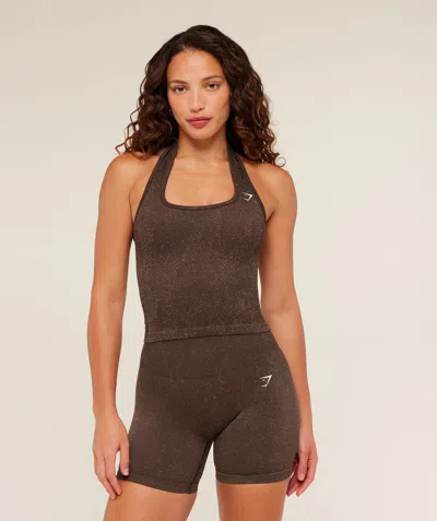 Gymshark Adapt Fleck X Whitney Tank With Shelf In Brown