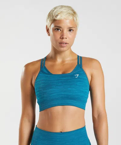 Gymshark Adapt Marl Seamless Sports Bra In Blue