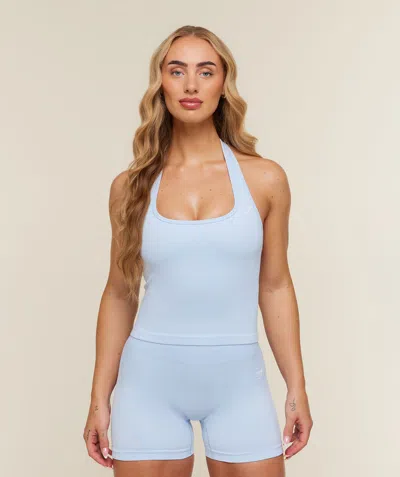 Gymshark Adapt Solid Halter Neck Tank In Blue