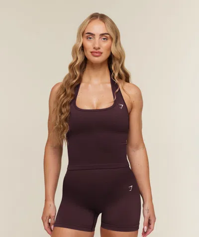 Gymshark Adapt Solid Halter Neck Tank In Purple
