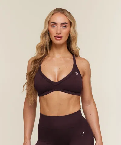 Gymshark Adapt Solid Sports Bra In Brown
