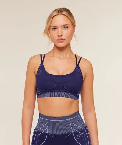 Gymshark Apex Seamless Strappy Sports Bra In Purple