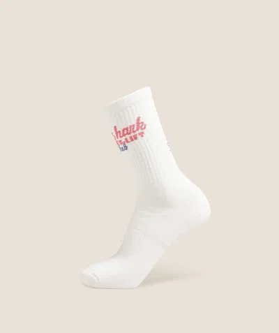 Gymshark Apres Lift Graphic Crew Sock Single In White