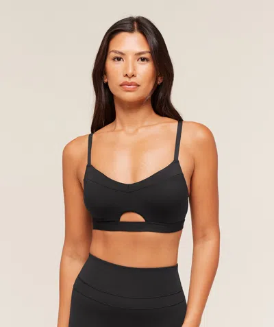 Gymshark Balcony Peekaboo Sports Bra In Black