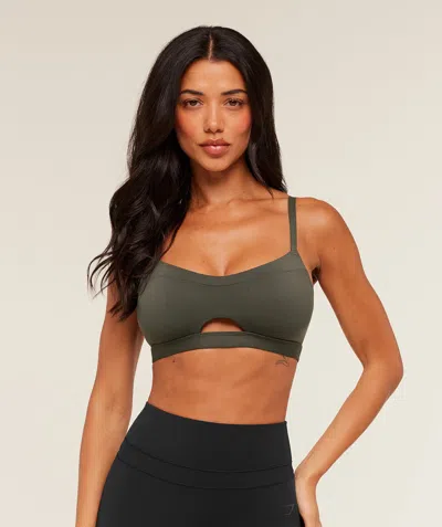 Gymshark Balcony Peekaboo Sports Bra In Green