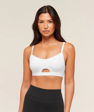 Gymshark Balcony Peekaboo Sports Bra In White