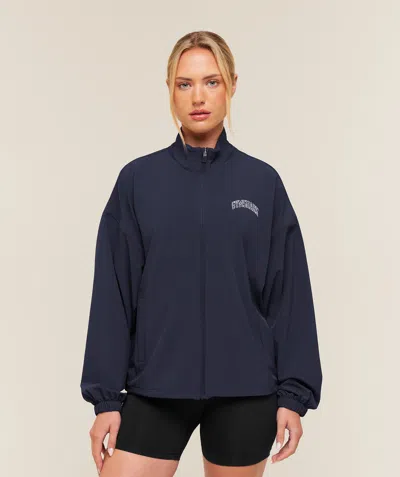 Gymshark College Crest Graphic Track Jacket In Blue