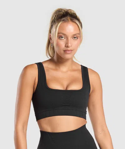Gymshark Corset Seamless Sports Bra In Black