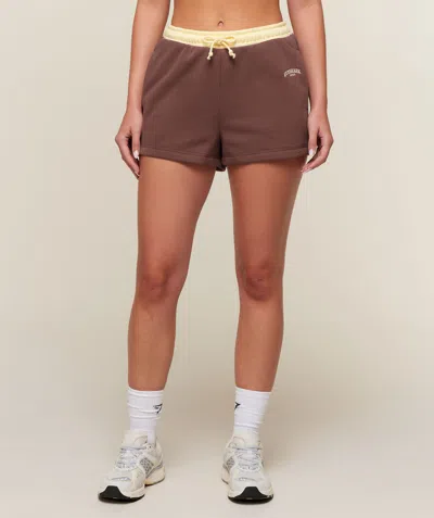 Gymshark Cosy Luxe Campus Sweat Shorts In Brown