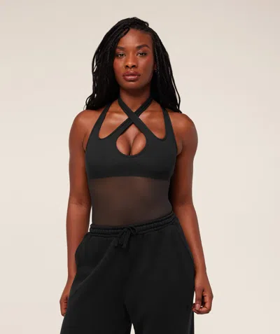 Gymshark Dark Energy Mesh Tank In Black