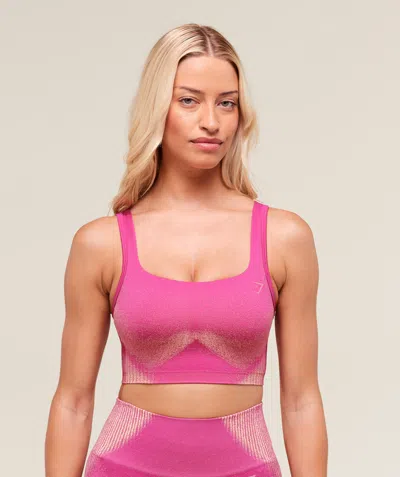 Gymshark Diffuse Seamless Sports Bra In Pink
