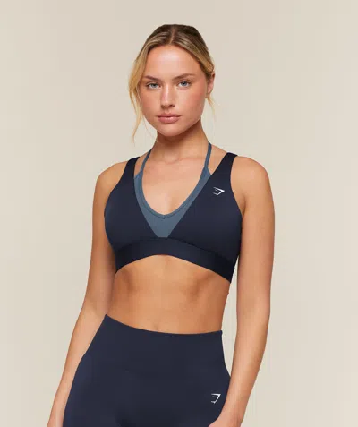 Gymshark Double Layer Medium Support Sports Bra In Gold
