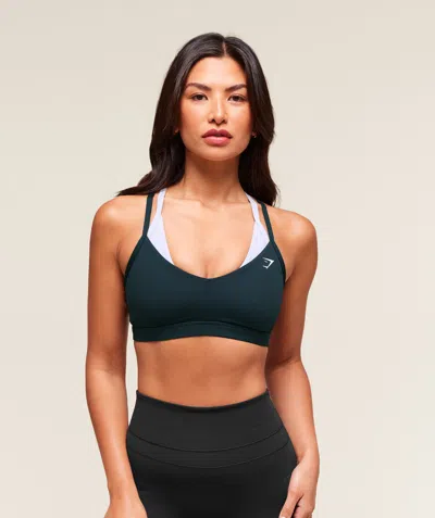 Gymshark Double Up Sports Bra In Blue