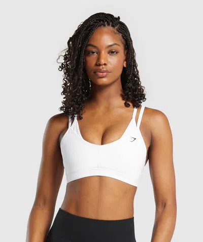 Gymshark Double Up Sports Bra In White