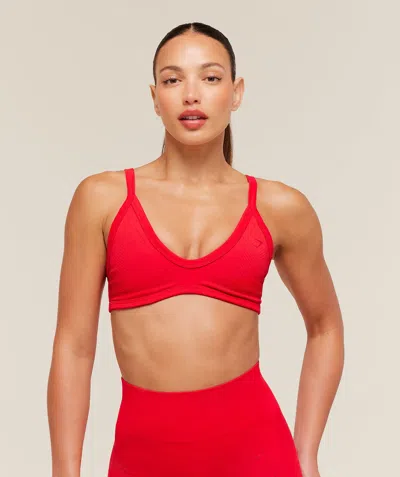 Gymshark Energise Seamless Sports Bra In Red