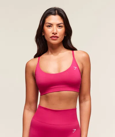 Gymshark Everyday Seamless Racerback Sports Bra In Pink