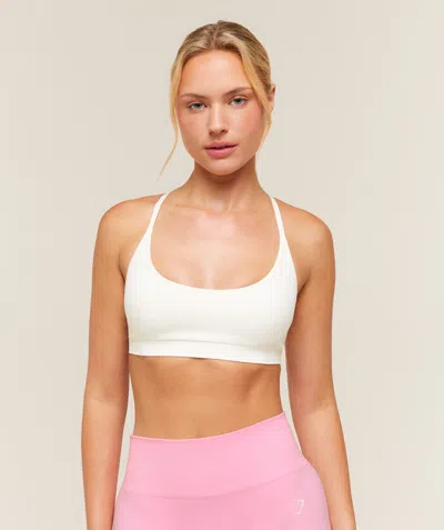 Gymshark Everyday Seamless Racerback Sports Bra In White