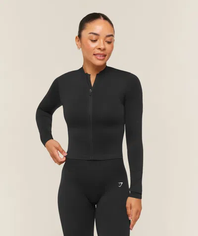 Gymshark Everyday Seamless Zip Tracktop In Black