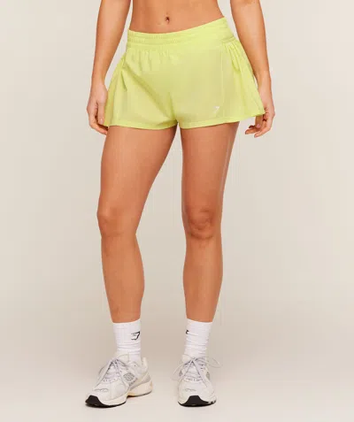 Gymshark Flutter Woven Shorts In Yellow
