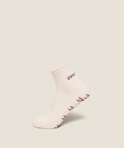 Gymshark Frill Pilates Midi Sock In Neutral