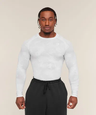 Gymshark Geo Seamless Long Sleeve T-shirt In Yellow
