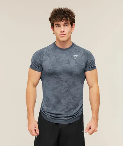 Gymshark Geo Seamless T-shirt In Gray