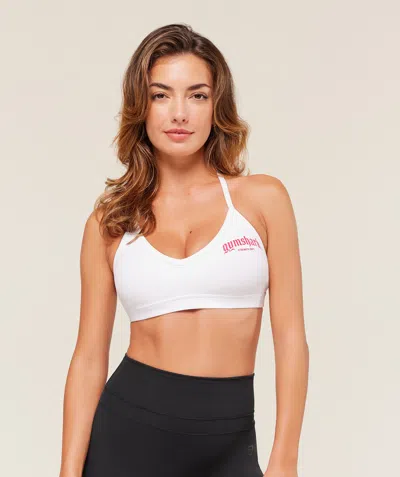 Gymshark Graphic Sports Bra In White