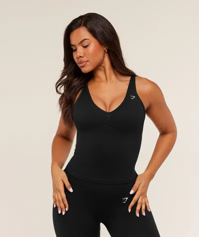 Gymshark Lift Seamless Tank With Shelf In Black