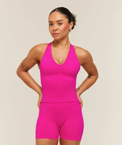 Gymshark Lift Seamless Tank With Shelf In Pink