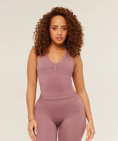 Gymshark Lift Seamless Tank With Shelf In Pink