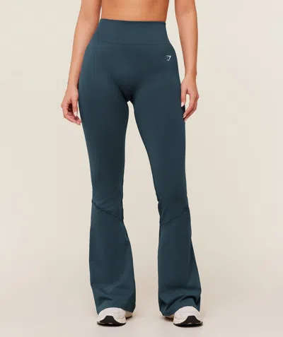 Gymshark Light Hold Flared Leggings In Blue