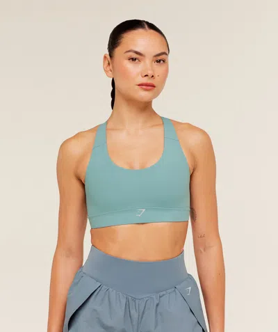 Gymshark Medium Support Running Sports Bra In Blue