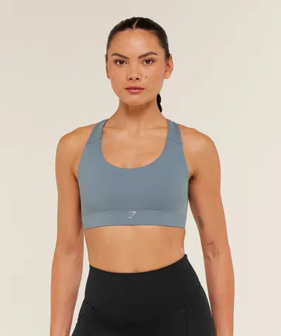 Gymshark Medium Support Running Sports Bra In Blue