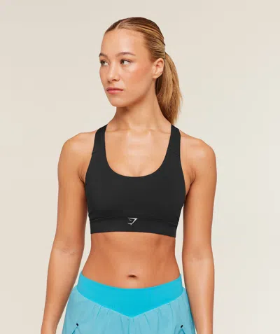 Gymshark Medium Support Running Sports Bra In Black