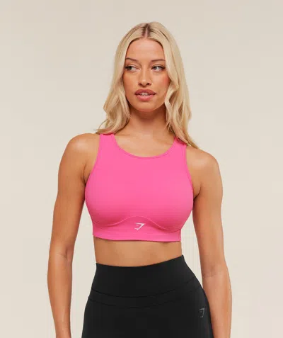 Gymshark Mesh Back Sports Bra In Pink