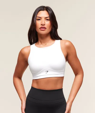 Gymshark Mesh Back Sports Bra In White