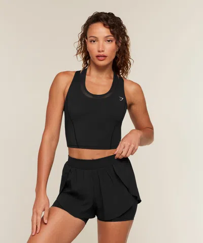 Gymshark Mesh Sleeveless Tank With Shelf In Black