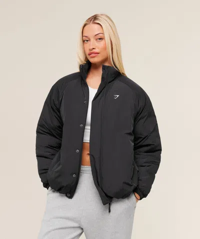 Gymshark Oversized Puffer Jacket In Black