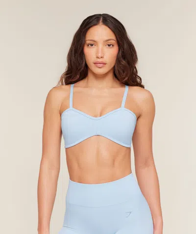 Gymshark Poise Light Support Seamless Sports Bra In Blue