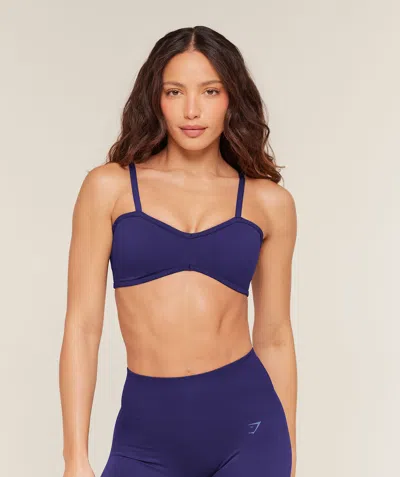 Gymshark Poise Light Support Seamless Sports Bra In Purple