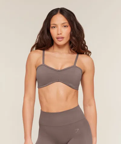 Gymshark Poise Light Support Seamless Sports Bra In Gray