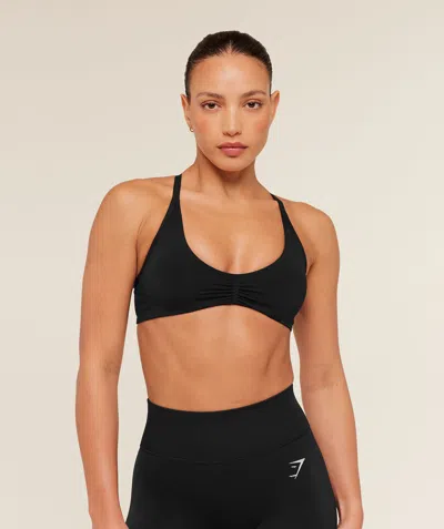 Gymshark Relay Seamless Light Support Sports Bra In Black